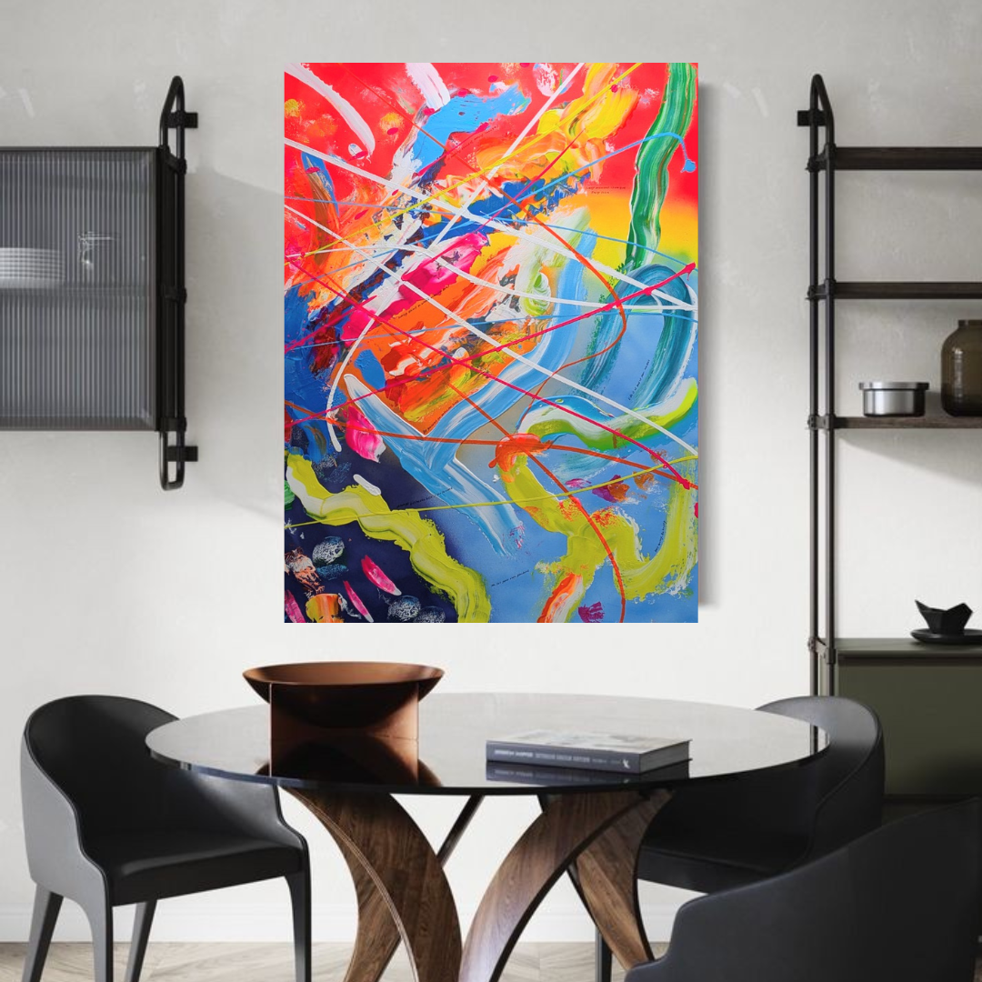 Colour Storm - Abstract kinetic artwork by Kim Tallberg