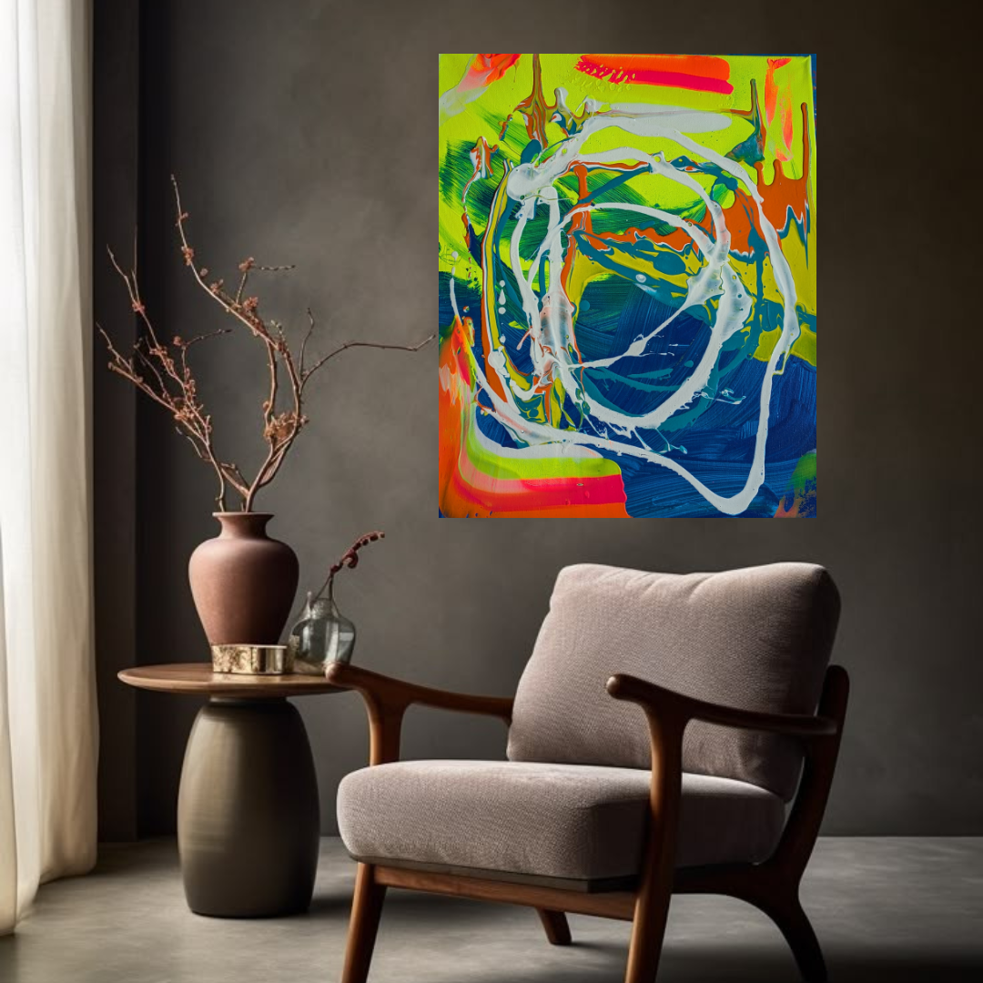 Emerald Loop - Abstract kinetic artwork by Kim Tallberg